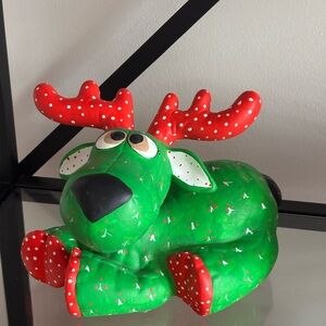 Kimple Mold Ceramic Reindeer vintage red and green